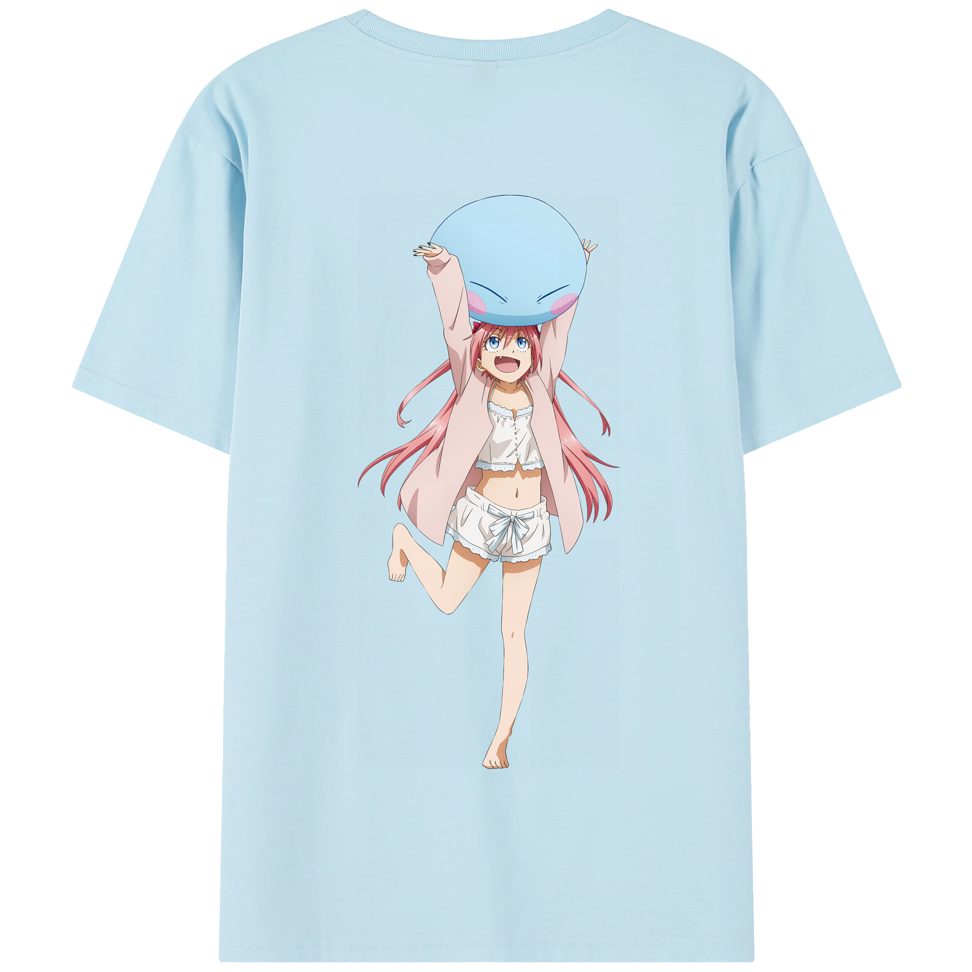 （画像用） 転スラ Regarding Reincarnated to Slime 綿100％半袖Tシャツ（背面プリント）